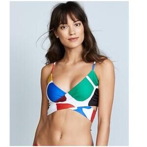 NWT Mara Hoffman Synthetic Mila Wrap Top Swim Surf Paddle Beach Size XS